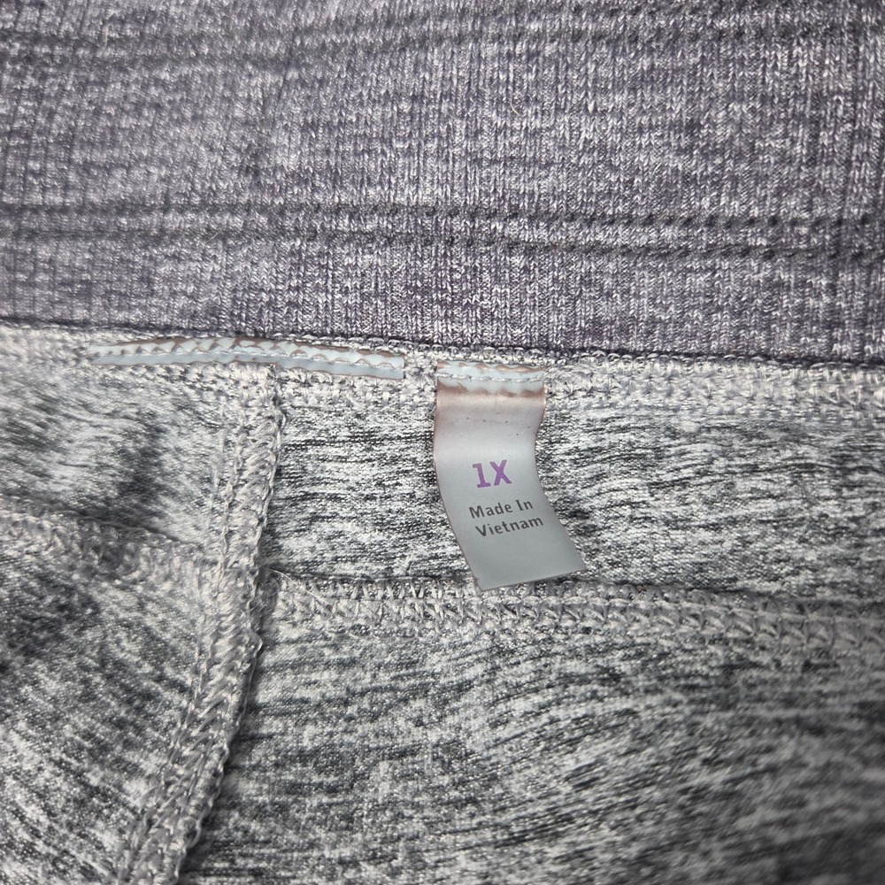 Athleta Womens 1X Flux Jogger 2.0 Stretch Drawstring Cuffed Pants Heather Gray - Picture 3 of 5